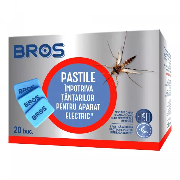 Insecticide - BROS PASTILE ANTI TANTARI APARAT ELECTRIC 20BUC 24/BAX, lucidiusmarket.ro
