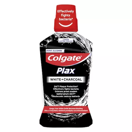 COLGATE APA GURA PLAX WHITE CHARCOAL 500ML 6/BAX