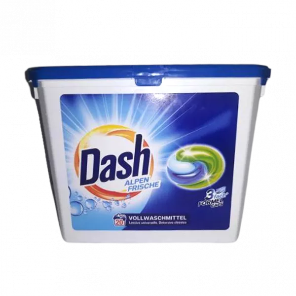 Detergent capsule - DASH DETERGENT CAPSULE ALPEN FRISCHE 20BUC 5/BAX, lucidiusmarket.ro