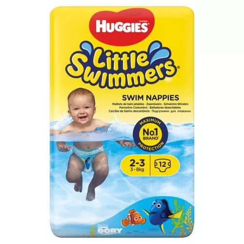 HUGGIES SCUTECE PANTS LITTLE SWIMMERS NR2-3 3-8KG 12BUC/SET 8/BAX