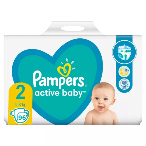 PAMPERS ACTIVE BABY NR.2 4-8KG 96BUC/SET