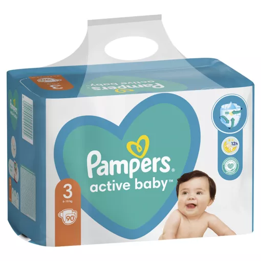PAMPERS ACTIVE BABY NR.4 9-14KG 76BUC/SET 2/BAX