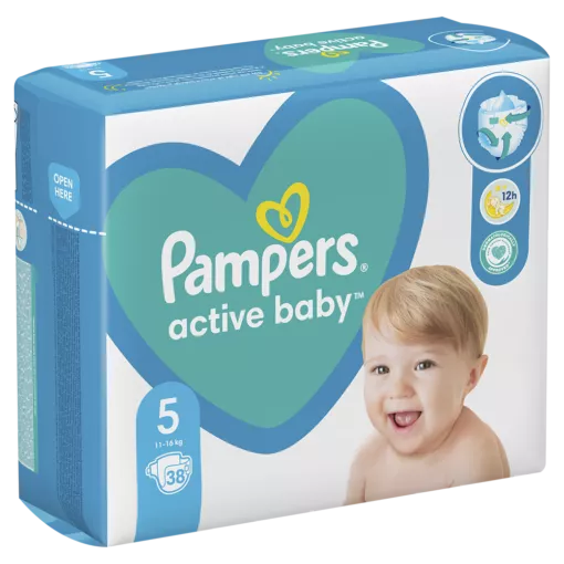PAMPERS ACTIVE BABY NR.5 11-16KG 38BUC/SET 3/BAX
