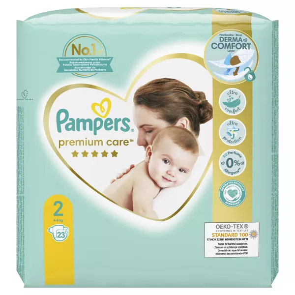 PAMPERS PREMIUM CARE BABY NR.2 4-8KG 23BUC/SET 6/BAX