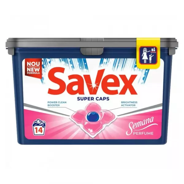 Detergent capsule - SAVEX DETERGENT CAPSULE SUPREME CLEAN SEMANA 14BUC 6/BAX, lucidiusmarket.ro