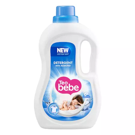 Detergent lichid - TEO BEBE DETERGENT LICHID COTTON SOFT ALMOND 1.1L 5/BAX, lucidiusmarket.ro