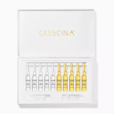 Tratament complet împotriva răririi și căderii părului pentru femei LABO Crescina Transdermic Re-Growth și Anti-hair Loss 1300, 10+10 fiole x 3.5ml