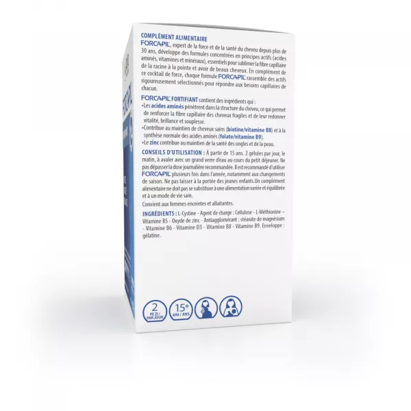 Forcapil® Fortifiant pentru păr și unghii 180 capsule