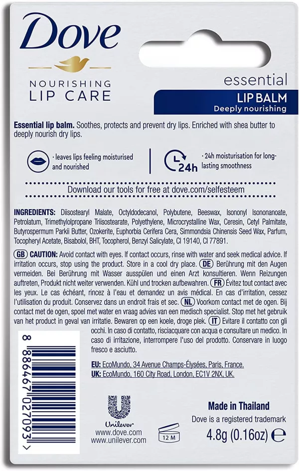 Balsam de buze Lip Care Intensiv DOVE, 4,8g
