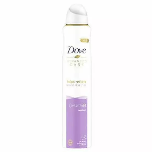 Antiperspirant  Dove Advanced Care helps restore natural skin tone cu vitamina B3, 48h,  200ml