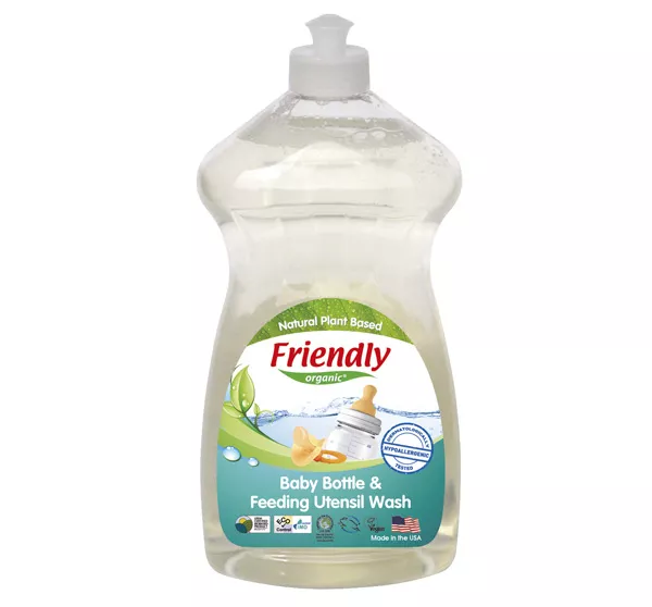 Detergent pentru biberoane si tacamuri Friendly Organic, hipoalergenic, 739ml