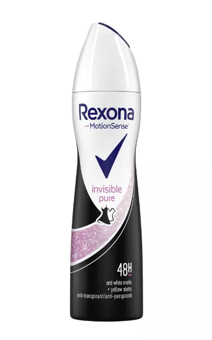 Antipersirant deodorant Spray pentru femei REXONA Invisible Pure 48h, 150ml