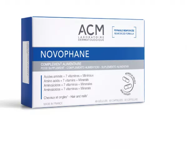 Pachet ACM Novophane capsule pentru par si unghii puternice x 60 capsule + 30 capsule cadou
