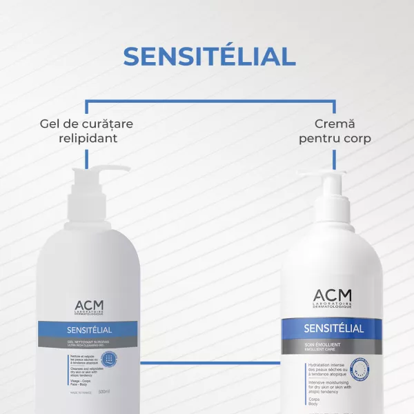 ACM Sensitelial gel de dus relipidant pentru piele uscata x 500ml