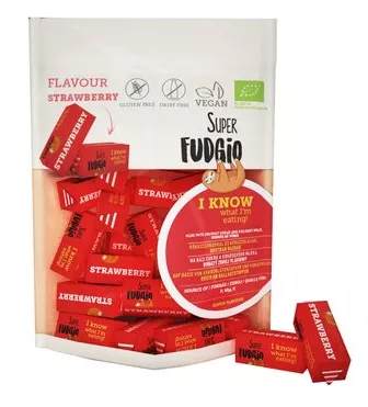 Super Fudgio Caramele eco cu aroma capsuni fara gluten x 150 grame
