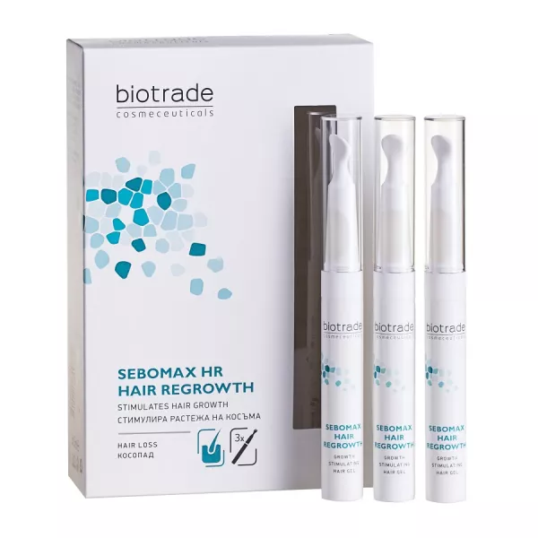 Biotrade Sebomax gel stimulator pentru par 3 x 8.5ml