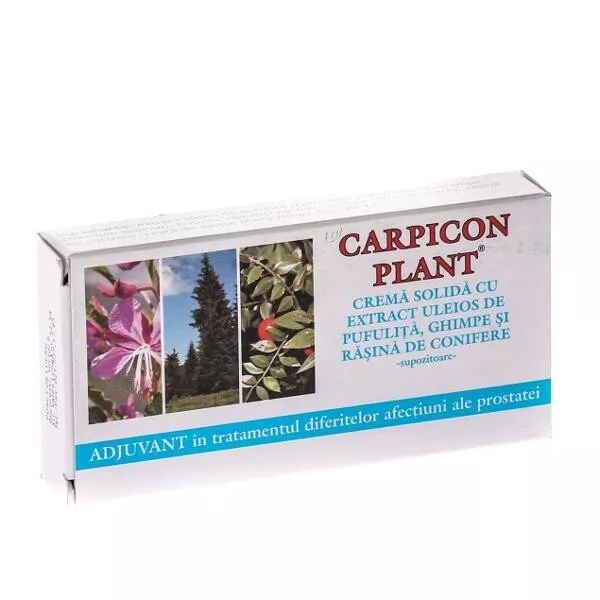 Carpicon Plant Crema solida Pufulita, Ghimpe si Rasina de conifere x 10 supozitoare
