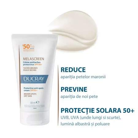 Ducray Melascreen Crema protectoare anti-pete cu SPF50+ x 50ml