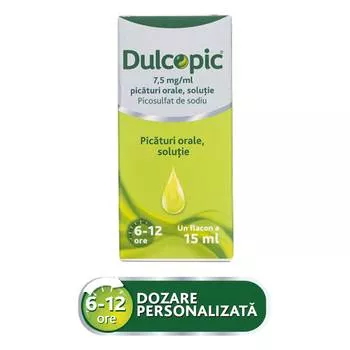 Dulcopic 7.5 mg/ml solutie picaturi orale x 15ml