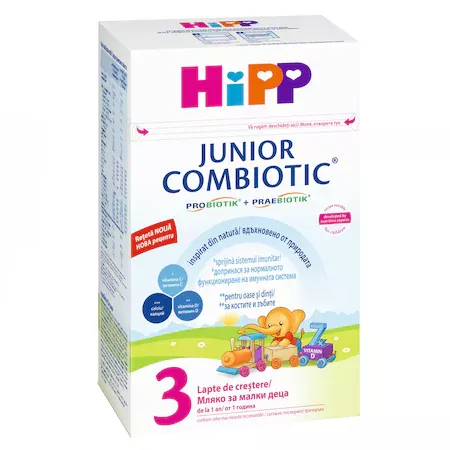 Hipp lapte praf Combiotic 3 junior, de la 12 luni, 500 grame