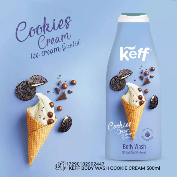 Keff Gel de dus Cookie Cream x 500ml