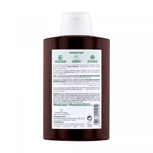 Klorane Hair Sampon cu chinina si Floare de colt Bio x 200ml