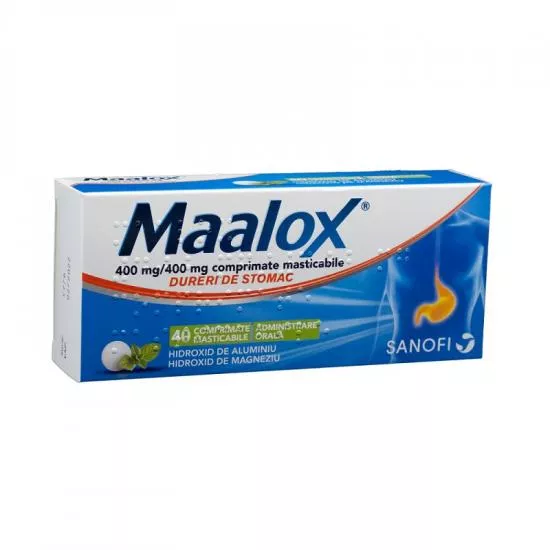 Maalox 400 mg x 40 comprimate masticabile
