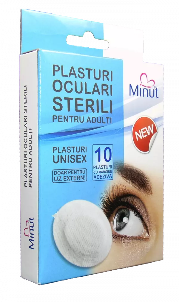 Minut Pad plasturi oculari sterili adulti x 10 bucati (ocluzoare)