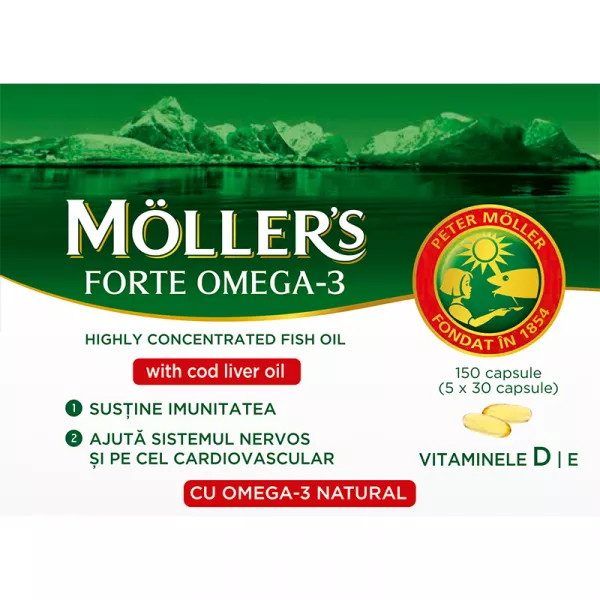 Moller's Forte cu Omega3 x 150 capsule
