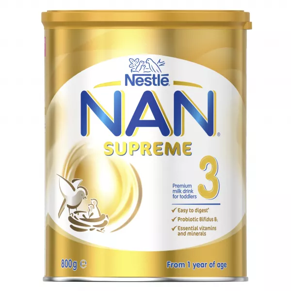 Nestle Nan 3 Supreme Pro, formula lapte praf de la 1 an, 800 grame