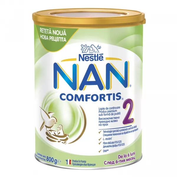 Nestle NAN COMFORTIS 2, Lapte praf de continuare de la 6 luni, 800 grame