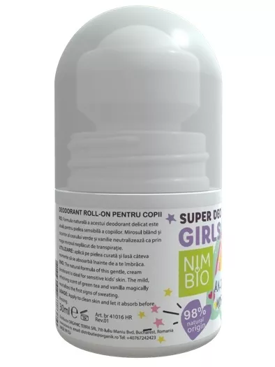 Nimbio Deodorant natural pentru fetite peste 6 ani x 30ml
