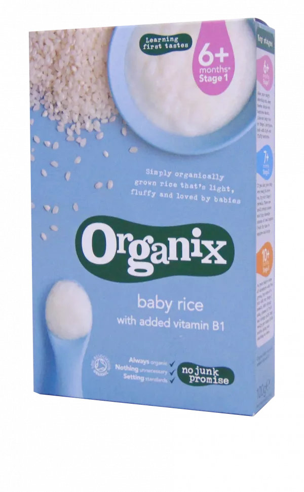 Organix Cereale din faina de orez bio pentru bebelusi, de la 6 luni x 100 grame