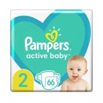 Pampers Active Baby nr. 2 (4-8 kg) x 66 bucati