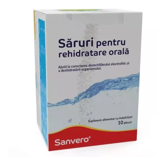 Sanvero Saruri pentru rehidratare, pulbere orala x 10 plicuri