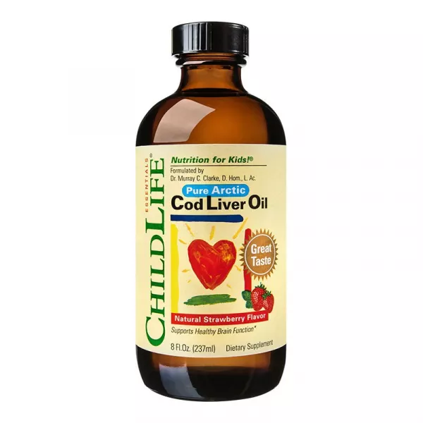 Secom Ulei ficat de cod x 237ml (ChildLife cod liver oil) 