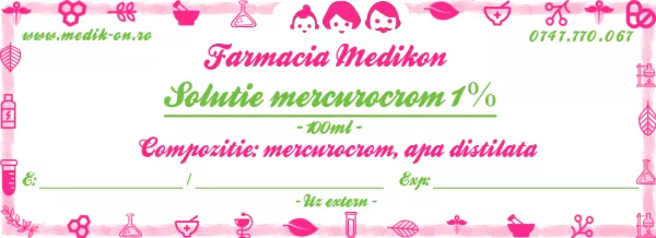Solutie mercurocrom 1% x 100ml