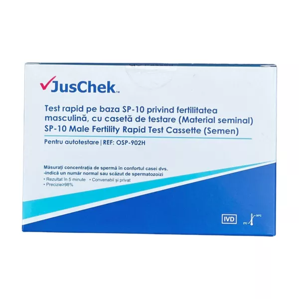 Test Rapid pentru fertilitate masculina SP-10, Juscheck, pentru autotestare CE0123