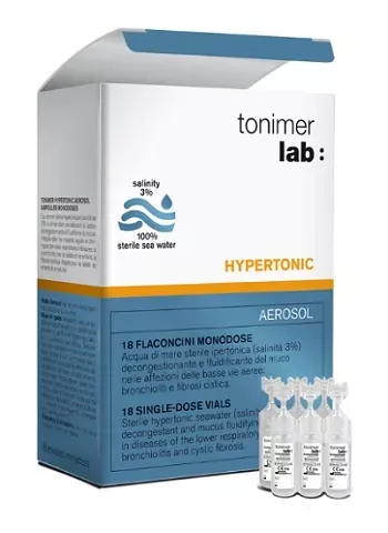 Tonimer Lab Hipertonic solutie nebulizare aerosol 5ml x 18 unidoze