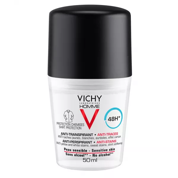 Vichy Homme Deo roll-on anti-urme , eficacitate 48 ore x 50ml