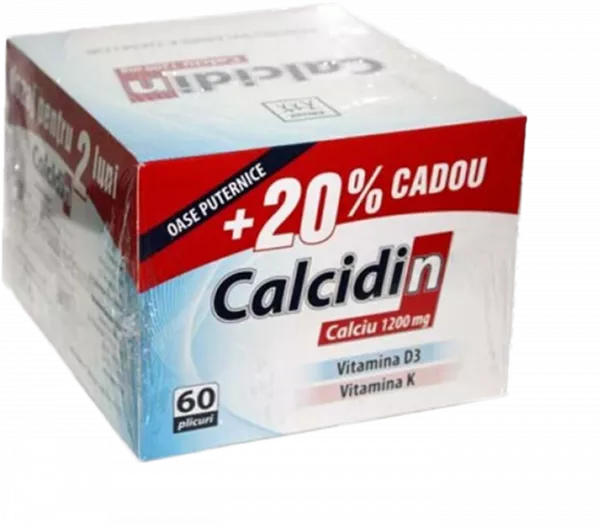 Zdrovit Calcidin x 60 plicuri + 20% cadou