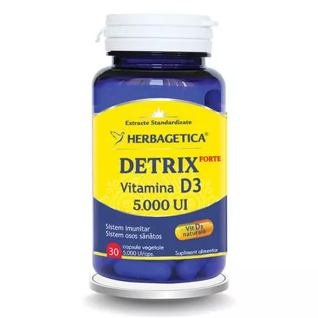 Detrix Vitamina D3 5000UI, 30 capsule, Herbagetica