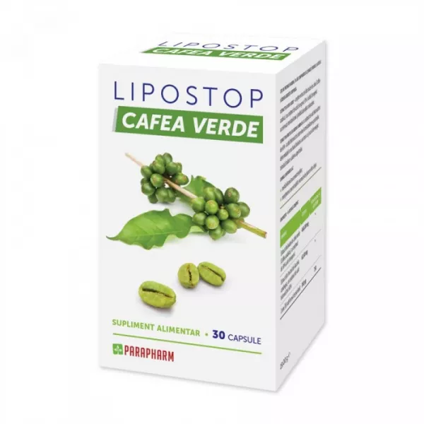 Lipostop Cafea Verde, 30 capsule, Parapharm