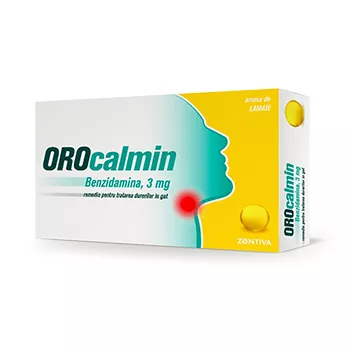 Orocalmin cu aroma de lamaie, 3 mg, 20 pastile, Zentiva