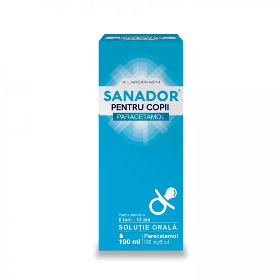 Sanador sirop pentru copii, 150 mg/5 ml, 100 ml, Laropharm