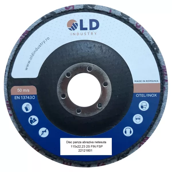 Disc panza abraziva netesuta 115x22,23 2S FIN FSP 22121801 O