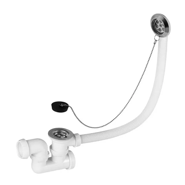 Accesorii cazi Sifon cada cu preaplin, dop, lant, Wirquin, S