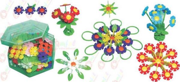Fixare Joc Construcție Flori 110355 Omfal Educational