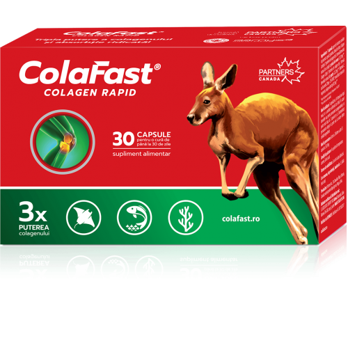 Colafast Colagen Rapid pentru articulații, tendoane și ligamente 2+1 CADOU, 90 capsule