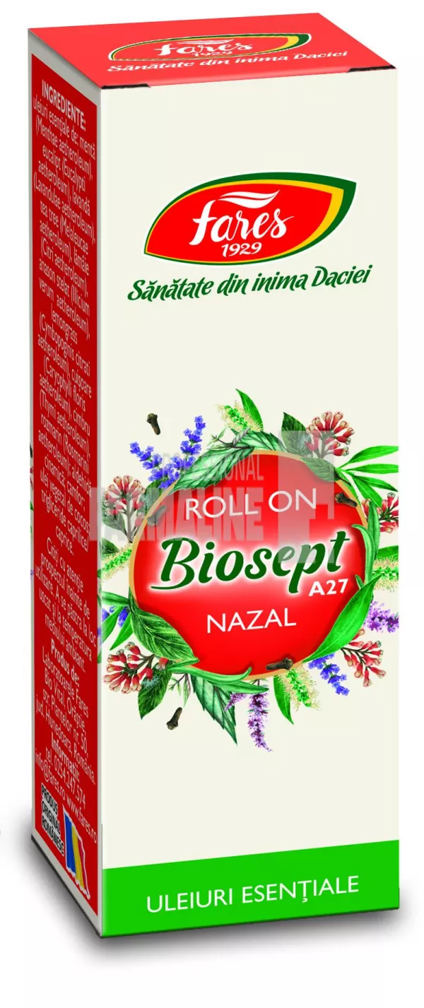 Biosept A27 Nazal Uleiuri esentiale roll-on 5 ml - la pret mic